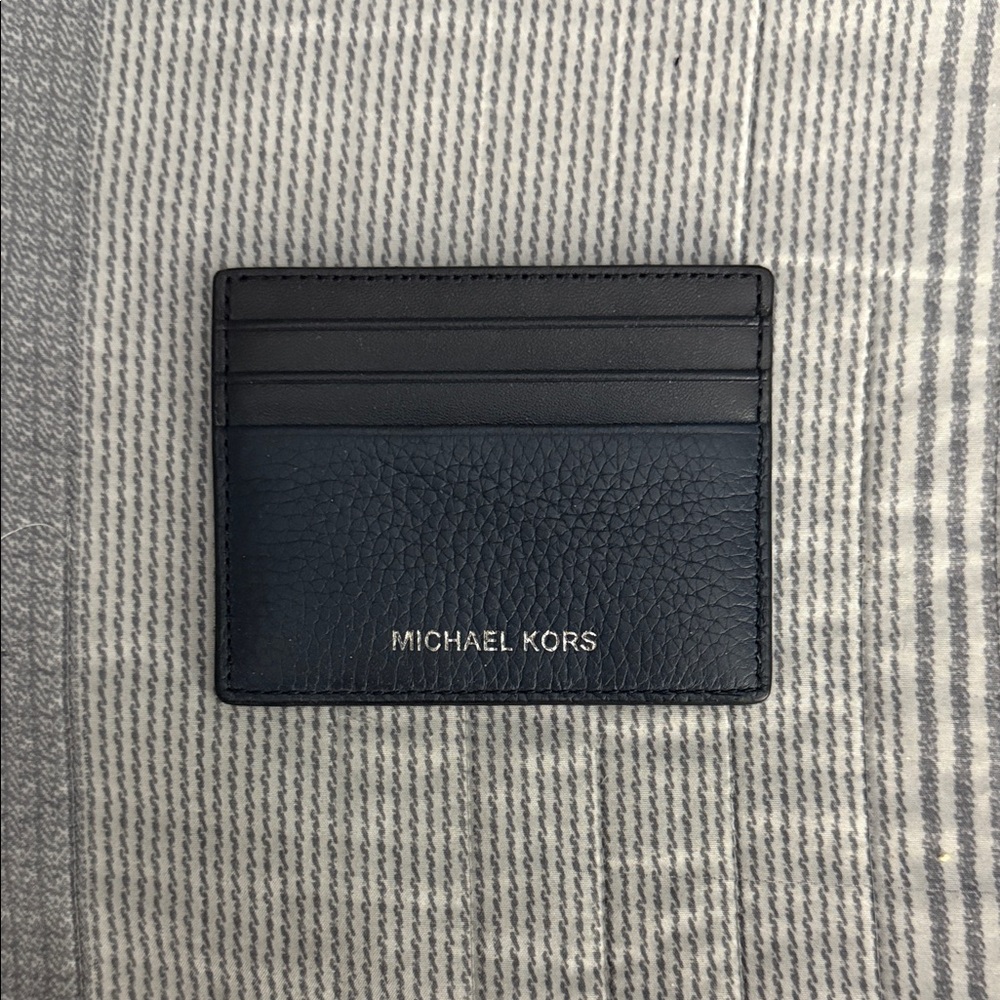 Michael Kors Navy and Black Card Holder